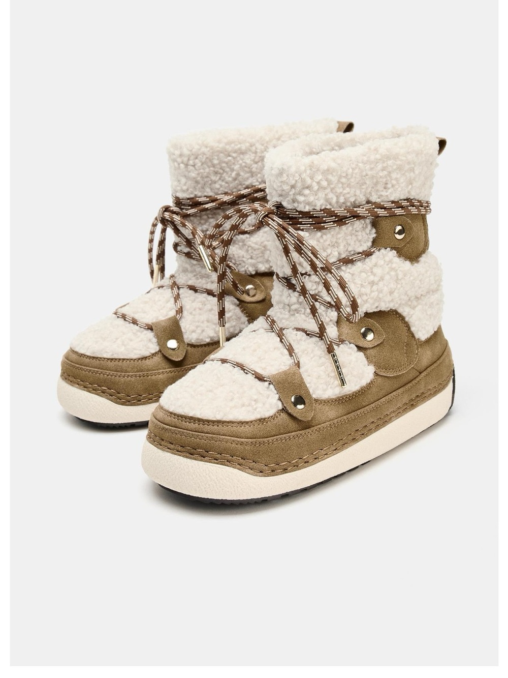 ZARA SKI COLLECTION CONTRASTING ANKLE BOOTS